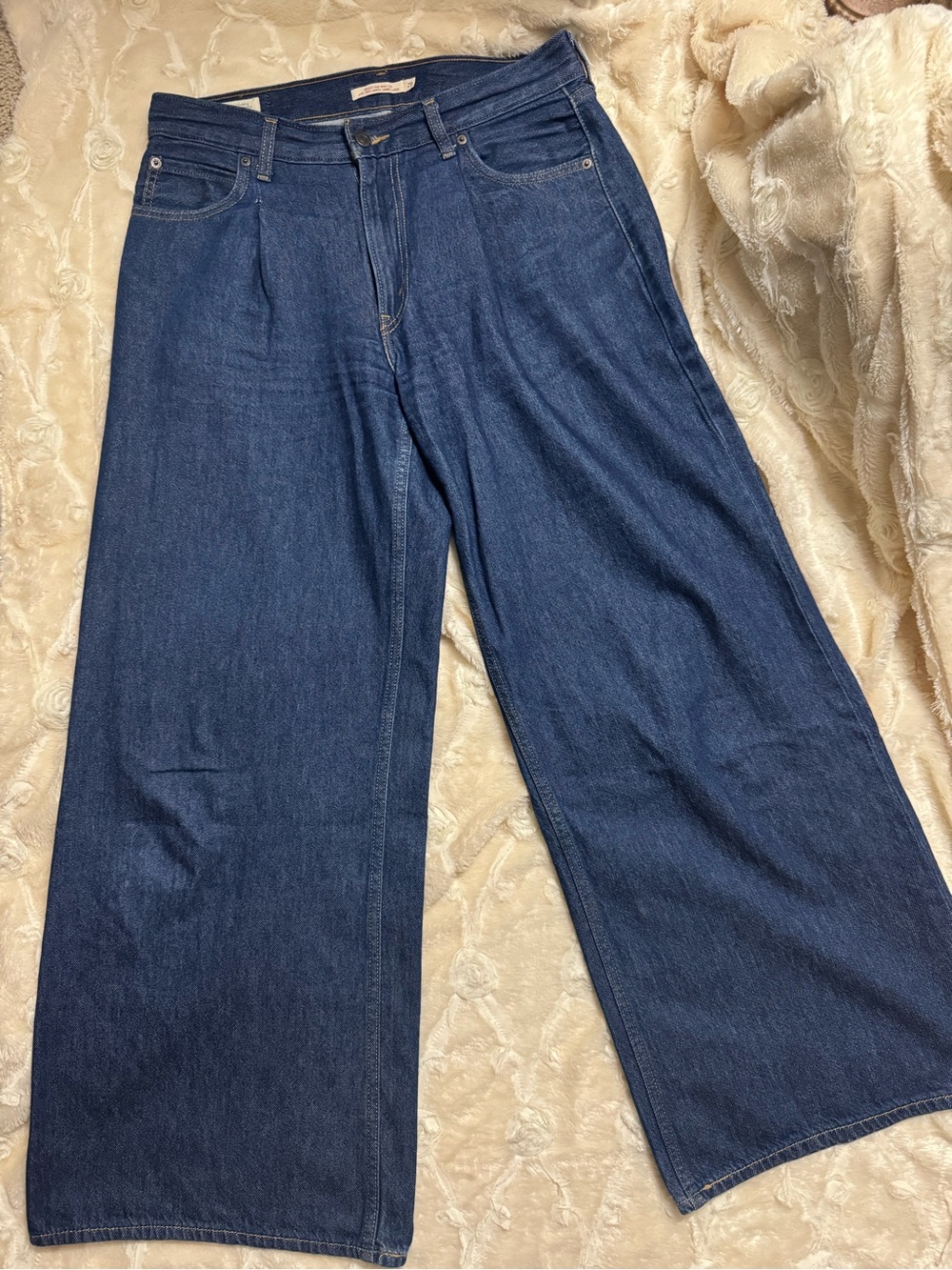 Levi’s Baggy Dad Wide Leg Dark Blue Denim Jeans